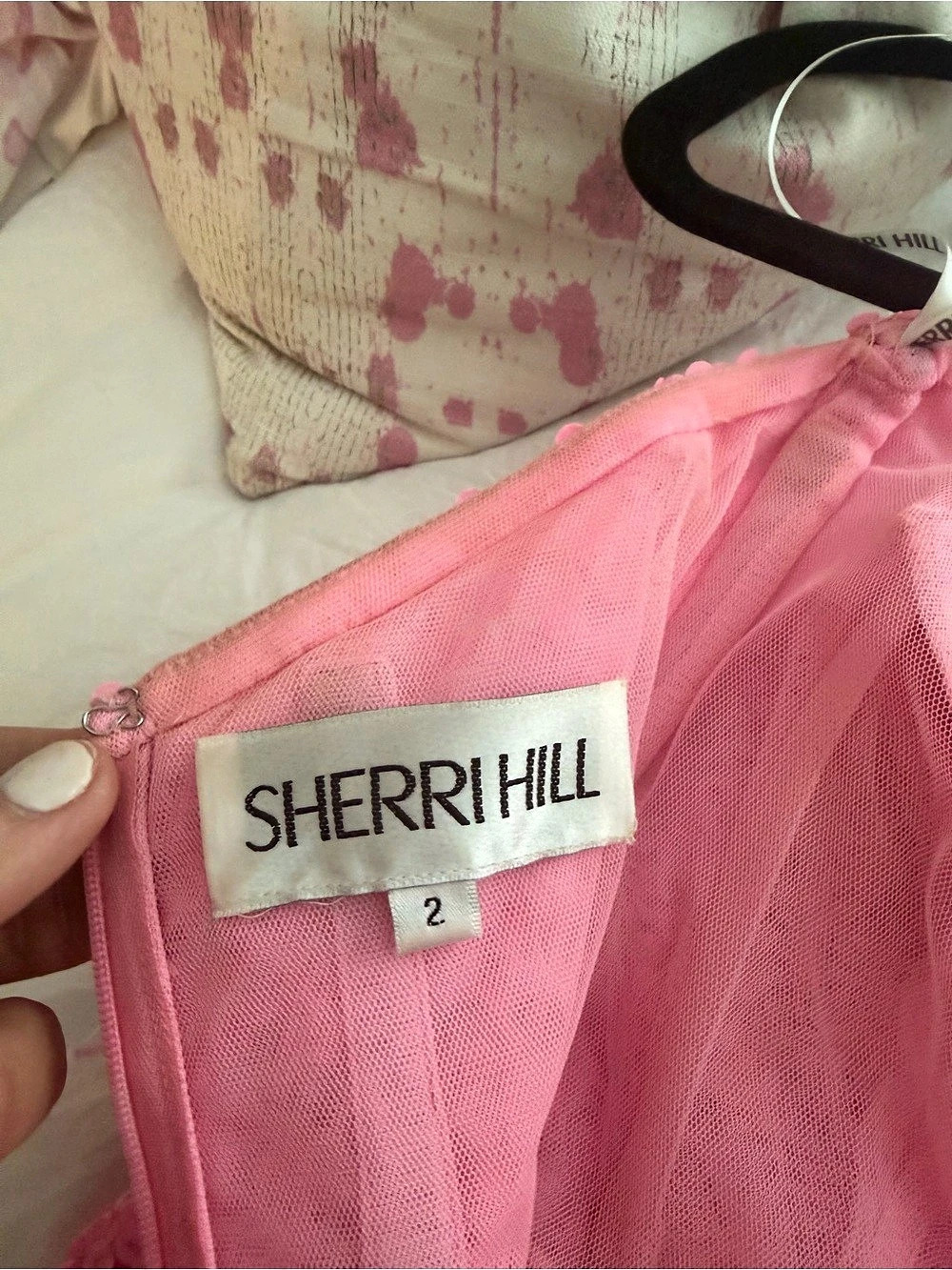 Sherri Hill Sequin Mini Dress in Pink Size 2 Like New